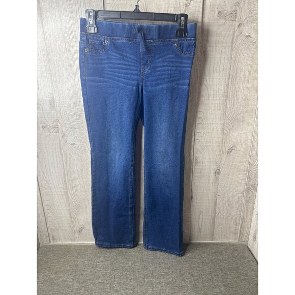 Faded Glory Girls Bootcut Pull-On Stretch Denim Jeans Size 10-12 Large Blue - Picture 2 of 8